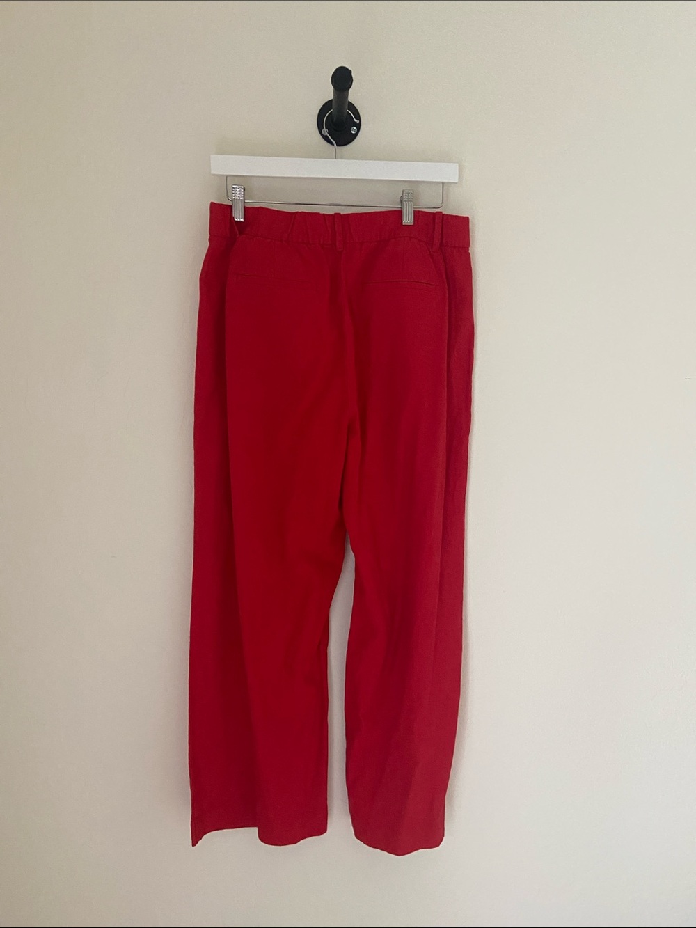 GAP | Red “365” High-Rise Linen-Blend Trousers Size 10P - Picture 3 of 7